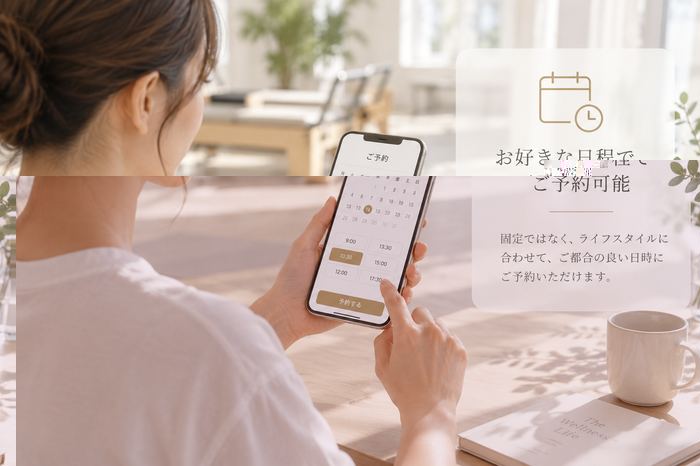 お好きな日程でご予約可能
